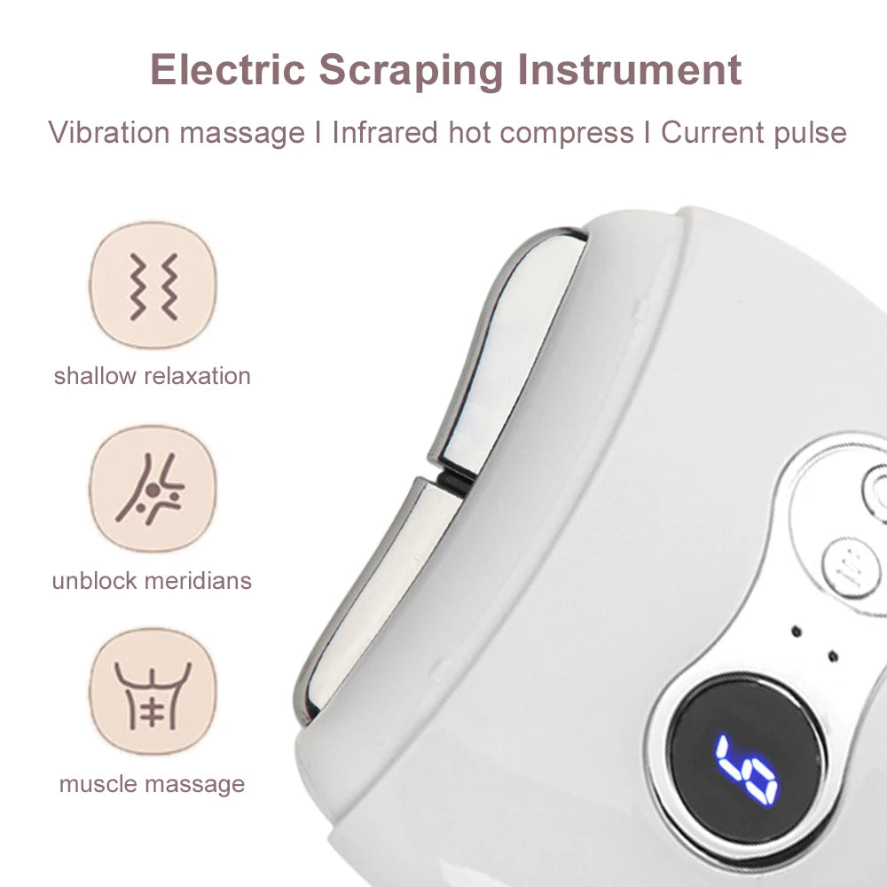 Electric Gua Sha Heated, Vibrating Body and facial Massager