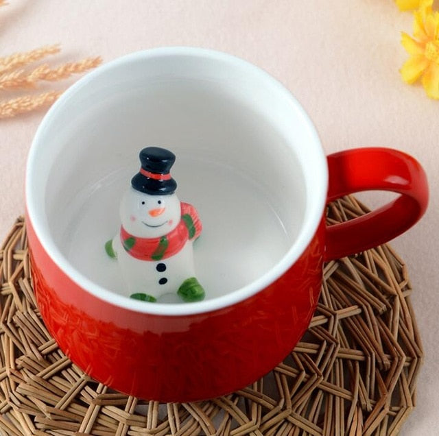Christmas Mug, Snowman, Santa Clause