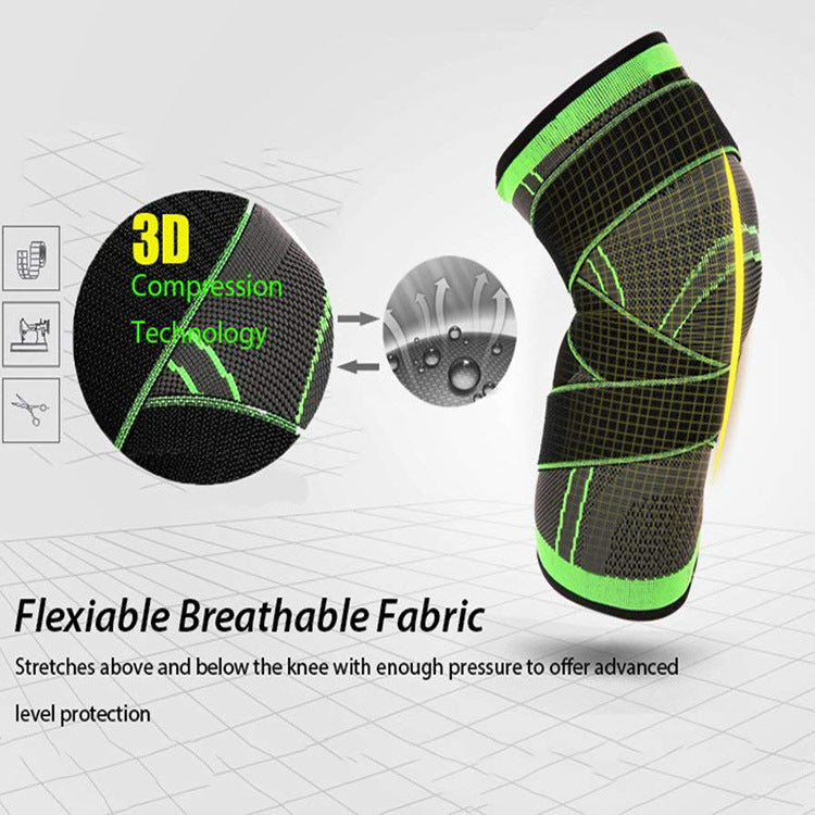 Breathable Sports Pressure Knee Pads Running and Cycling, Basketball Straps,