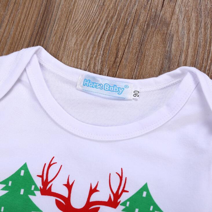 3PCs Christmas Outfits Baby Boy Girl Clothes My First Christmas