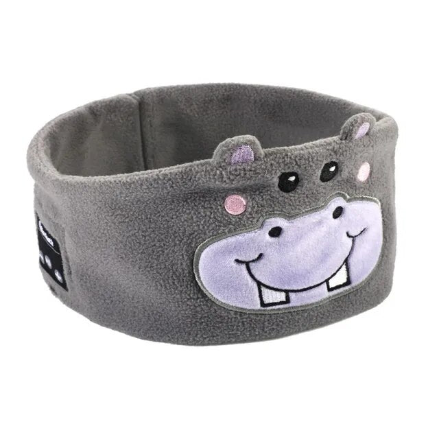 Soft Elastic Comfortable Wireless Music Earphones, Kids Animal Sleeping Headphones