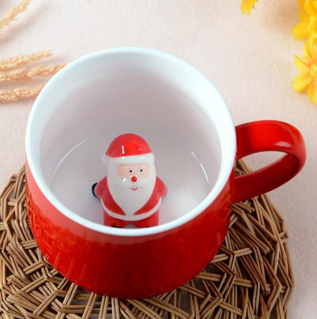 Christmas Mug, Snowman, Santa Clause