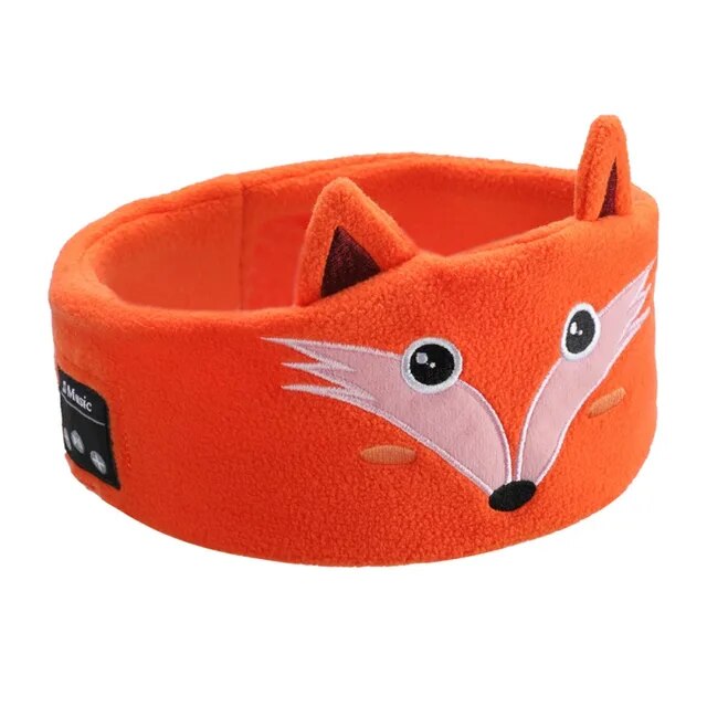 Soft Elastic Comfortable Wireless Music Earphones, Kids Animal Sleeping Headphones