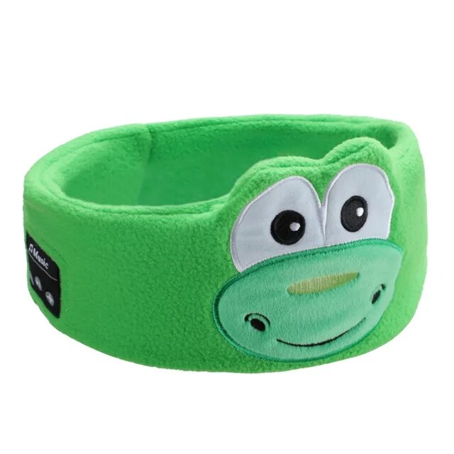 Soft Elastic Comfortable Wireless Music Earphones, Kids Animal Sleeping Headphones