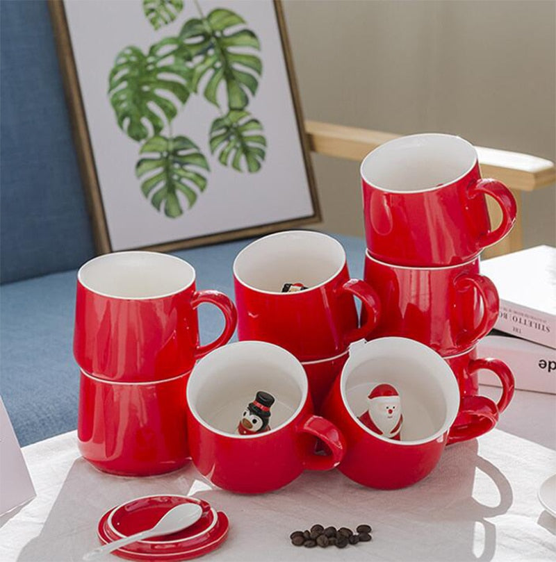 Christmas Mug, Snowman, Santa Clause