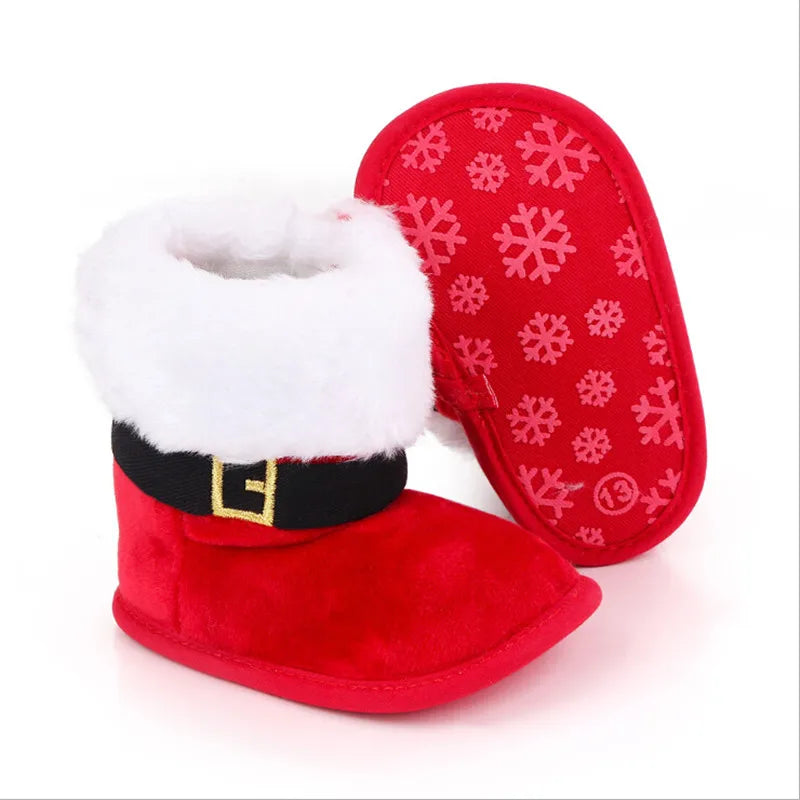 Baby Lovely Christmas Boots Winter Warm Slippers Anti-Slip Infant