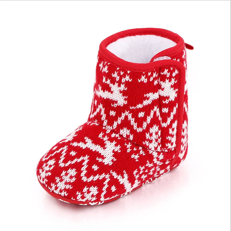 Baby Lovely Christmas Boots Winter Warm Slippers Anti-Slip Infant