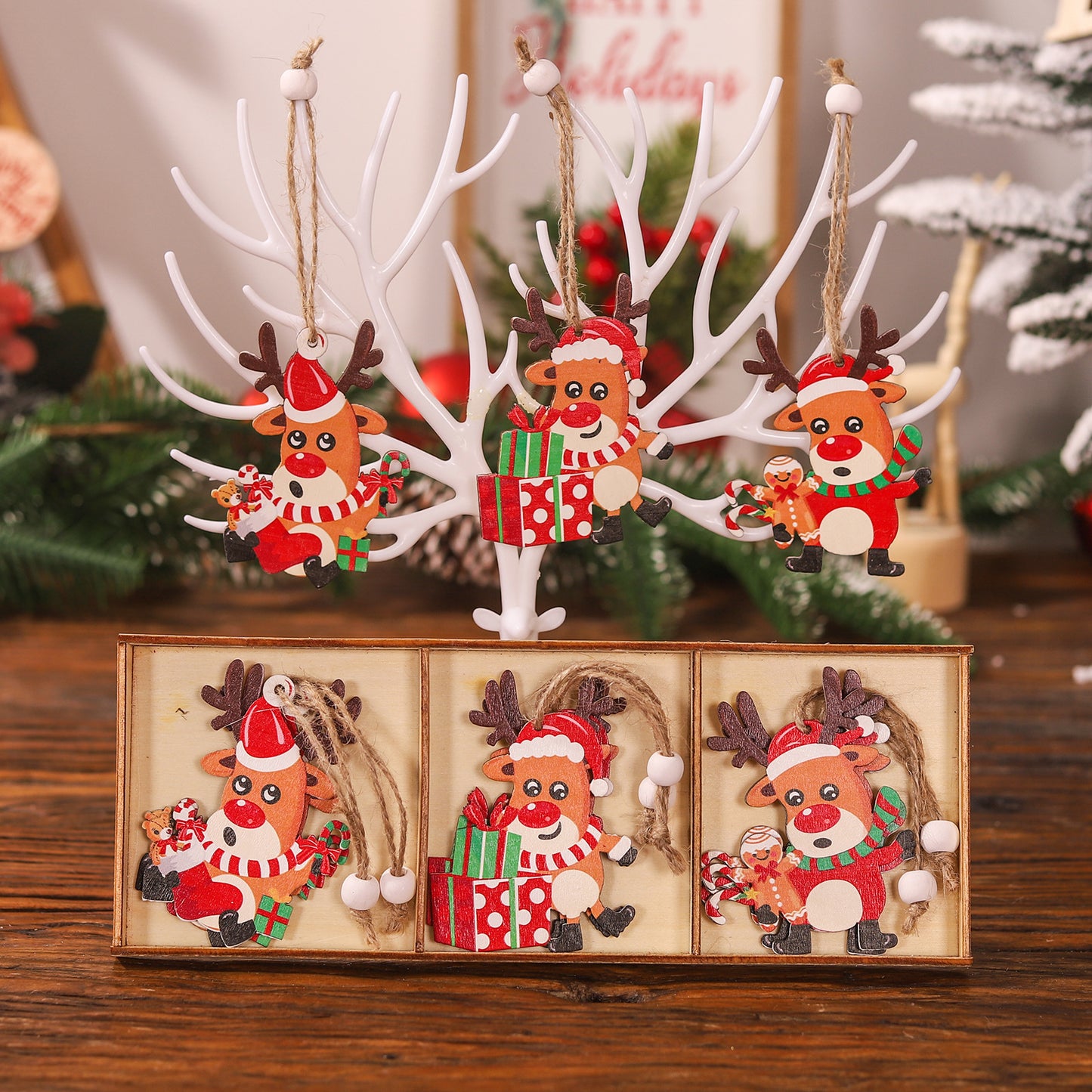 Christmas ornaments 9pcs pendant Christmas tree accessories