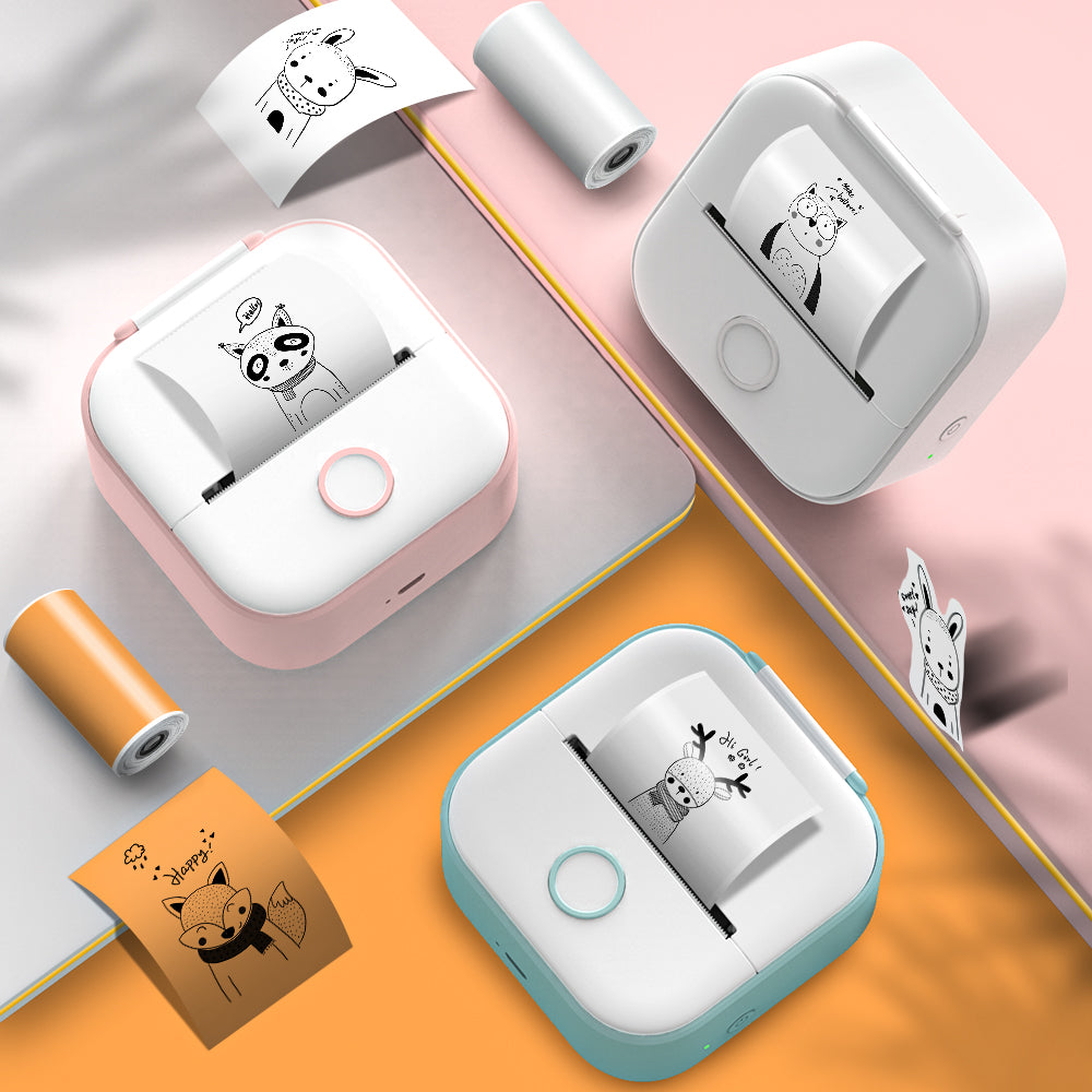 Phomemo Portable Mini Thermal Printer T02 Mini Pocket Label Printer DIY Self-adhesive