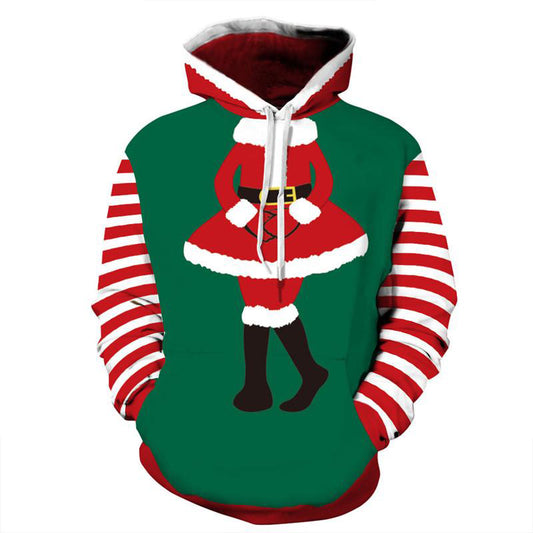 Christmas Unisex Stylish 3d Santa Print Hoodies