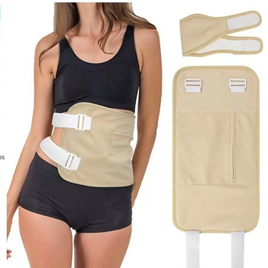 Castor oil bag is reusable, soft, and oil leak proof, with essential oil auxiliary bag and adjustable waist belt