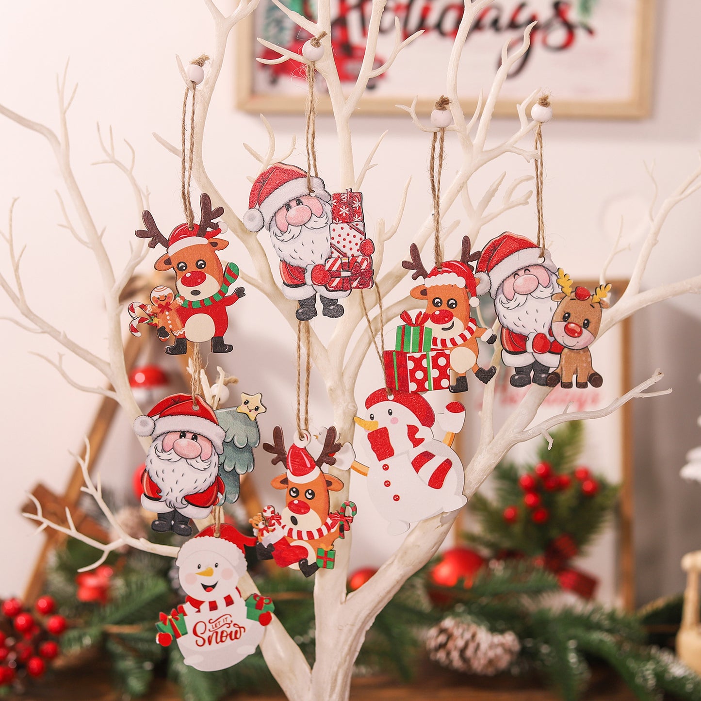 Christmas ornaments 9pcs pendant Christmas tree accessories